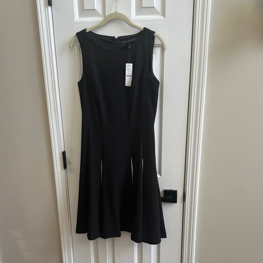 White House Black Market Classic Black Midi Dress